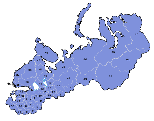 Map of Oblosts